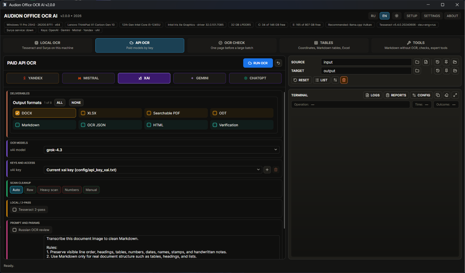 Screenshot of Audion Office OCR AI
